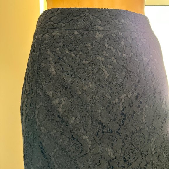 Cece|Womens|A-Line Skirt|Size 0|Black|Full Lace|Knee Length|Mid Rise|Lined - Picture 5 of 15